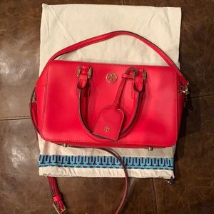 Red Tory Burch crossbody with dust bag